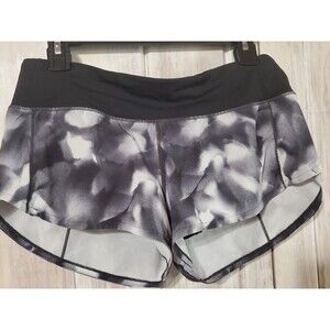 Lululemon Speed Up Shorts 2.5" Mini Blush Blossom Alpine White Black Sz 6 Lined
